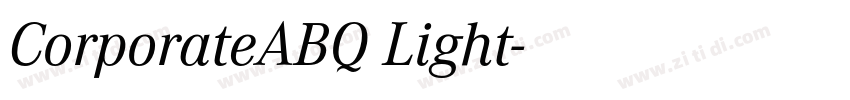 CorporateABQ Light字体转换